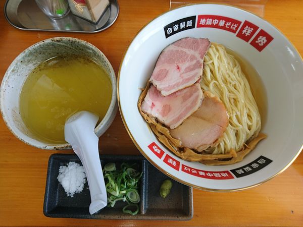 「昆布水つけ麺ピヨ（しお）」@地鶏中華そば 祥秀の写真