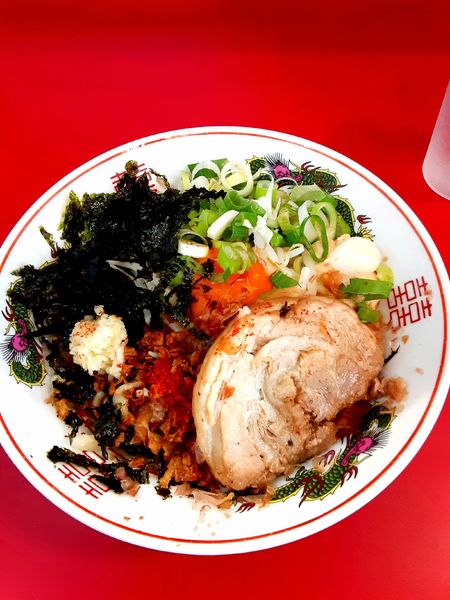 「ミニラーメン700円汁なし130円」@ラーメン英二の写真