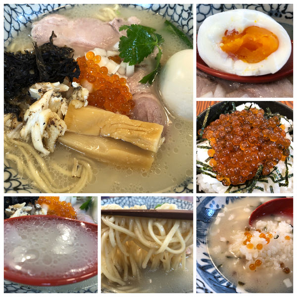 「特製真鯛の荒炊き潮SOBA 1080円 いくらご飯 350円」@拉麺 イチバノナカの写真