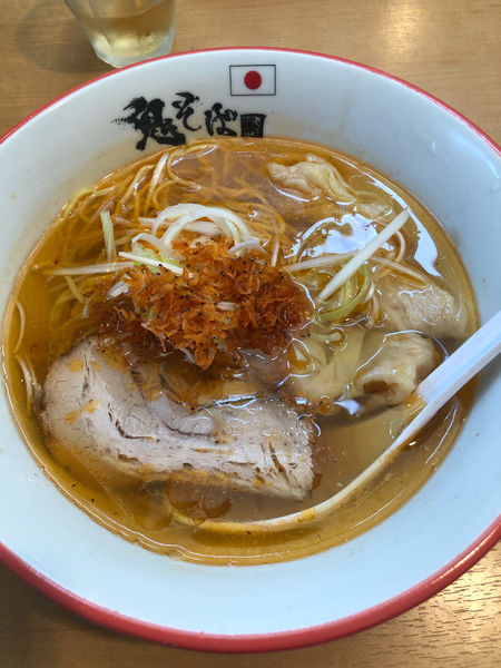 「伊勢海老塩らぁ麺＋ワンタントッピング（1350円）」@鬼そば 藤谷の写真