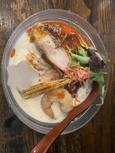 「海老とトウモロコシの冷やし」@麺場voyageの写真