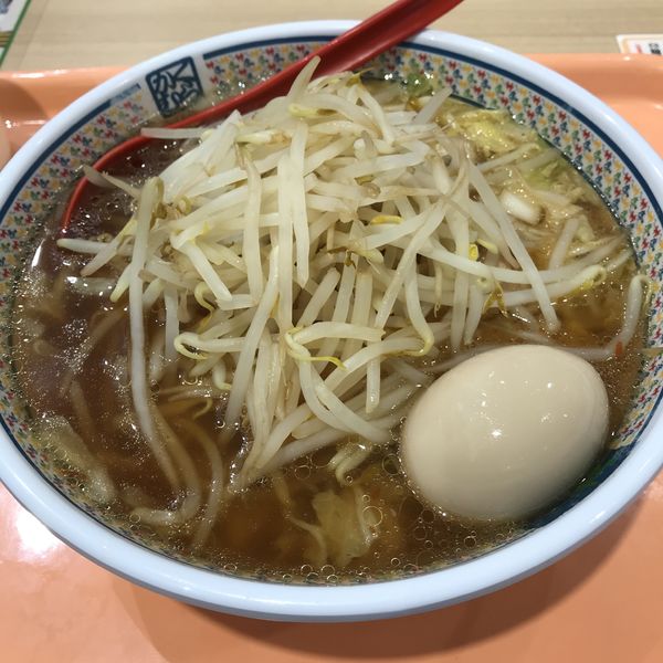 「煮玉子もやしラーメン（￥910）」@どうとんぼり神座 あまがさきキューズモール店の写真