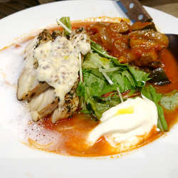 【昼】限定：ベルシヤードチキンのカポナータ冷麺