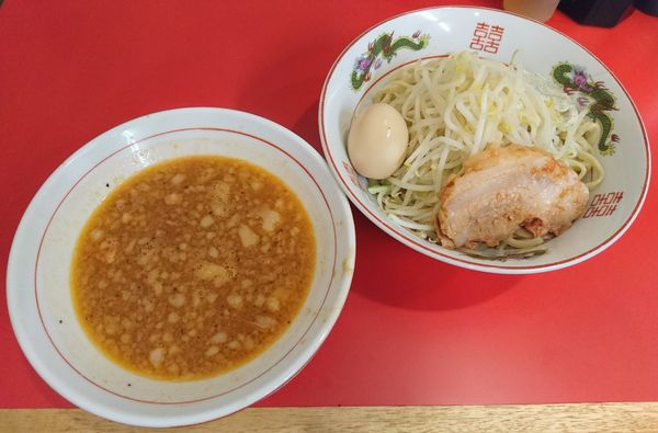 「【限定】つけティーナ〜豚骨トマトつけ麺〜＋味玉」@鷹の目 獨協大学前本店の写真
