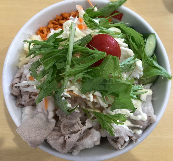 「冷や豚G郎　辛揚げヤサイマシ」@麵屋 傑心の写真