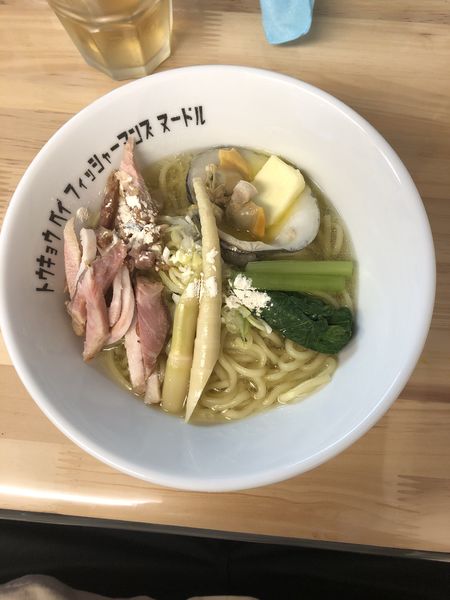 「汁無し塩ラーメン」@Tokyo Bay Fisherman's noodleの写真