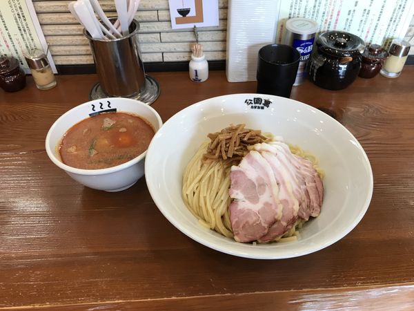 「辛つけ麺」@公園前の写真
