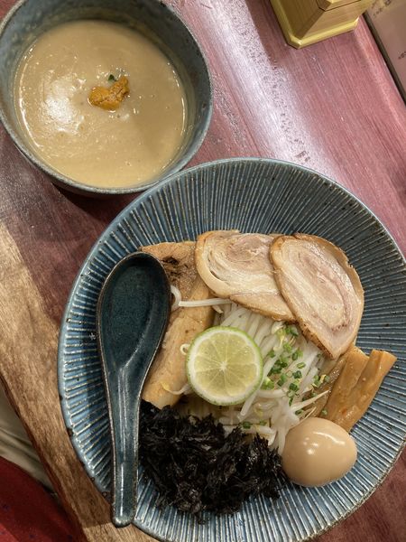 「特製ウニクリームつけ麺　中」@つけ麺 一合 亀戸店の写真
