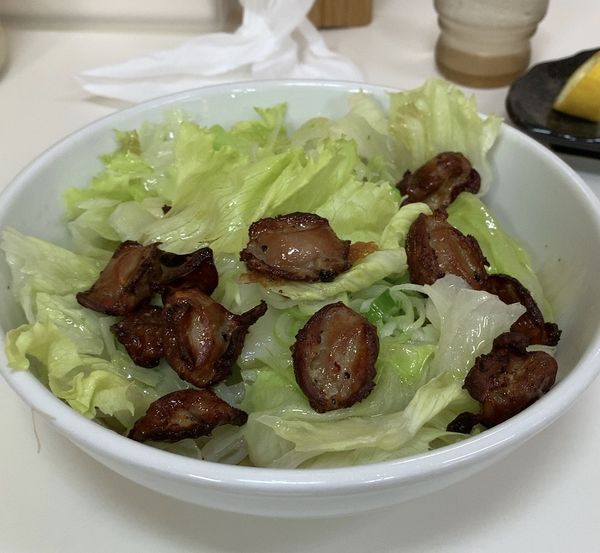 「油そば＋砂肝」@ラーメンHOT めん花の写真