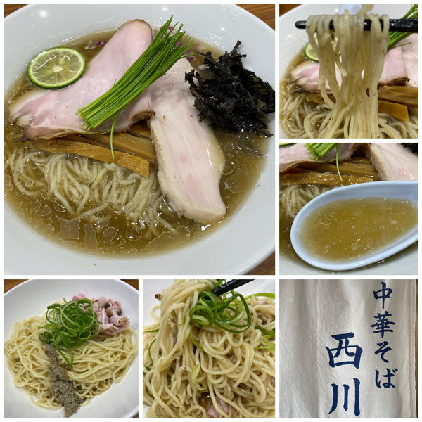 「鯵と伊吹いりこの冷やしそば 900円 冷替え玉 250円」@中華そば 西川の写真