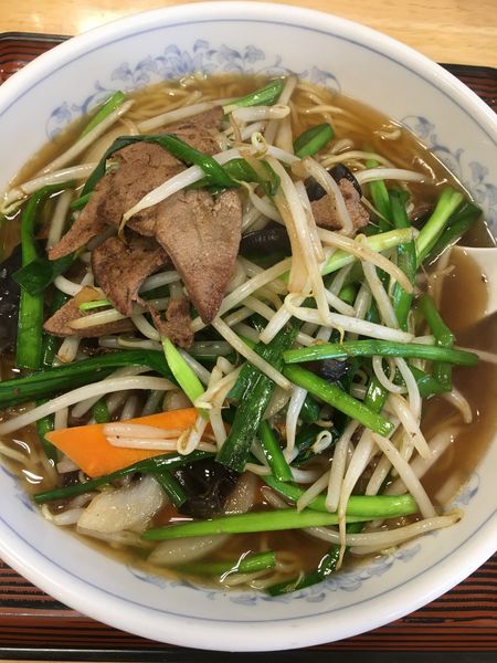 「レバニララーメン1.5玉715円」@ぎょうざの満洲 久喜西口店の写真