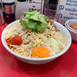 冷やし中華追加豚2枚、全部