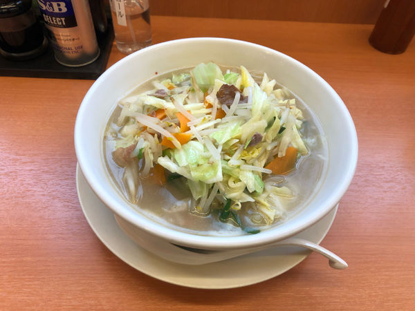 「野菜たっぷりタンメン」@熱烈中華食堂 日高屋 池袋北口駅前店の写真