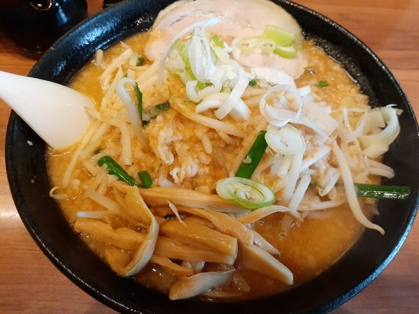 「みそもやしらーめん」@こってりらーめん なりたけ 池袋店の写真