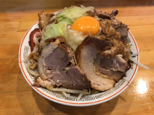 「ラーメン　汁なしに変更」@ラーメン伝次平の写真