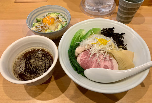 「魚介出汁つけ蕎麦＋季節のごはん」@中華蕎麦 はるの写真