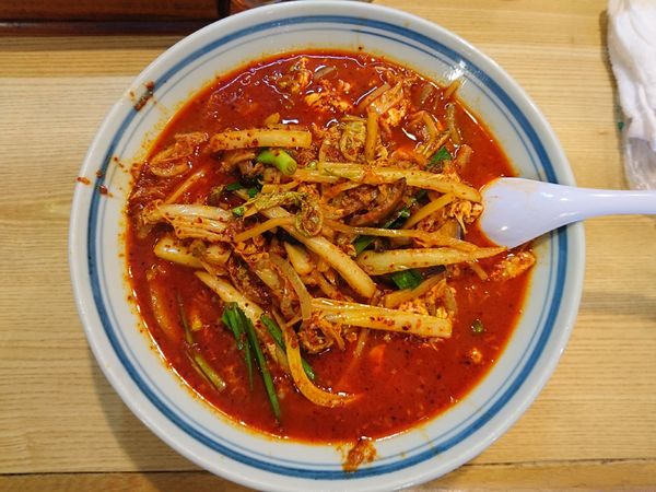 「上州名物手打雷ラーメン（大辛）」@陳さん館の写真