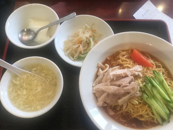 「ゴマダレ冷し中華定食(¥650)」@天津飯店の写真