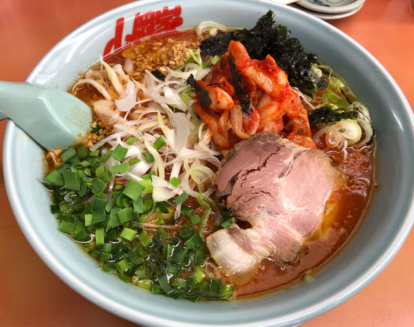 「限定　旨辛スタミナキムチ」@ラーメン山岡家 相模原店の写真