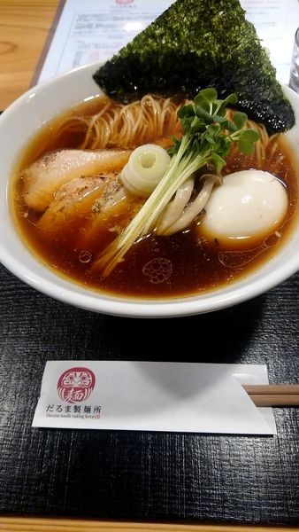 「丸鶏だしそば(醤油)」@だるま製麺所の写真