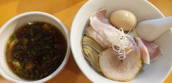 「天草大王の生揚げ醤油つけそば＋味玉」@らぁ麺 はやし田 池袋店の写真