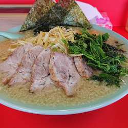 ネギチャーシューメン 中盛り ネギ増し ほうれん草 油多め