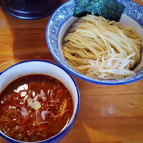 「辛味噌つけ麺（激辛）８００円」@麺処 門つるの写真