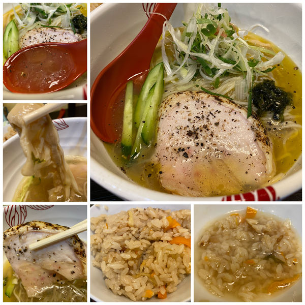 「冷たい貝出汁白醤油らーめん 930円 出汁炊きご飯 20円」@麺処 あす花の写真