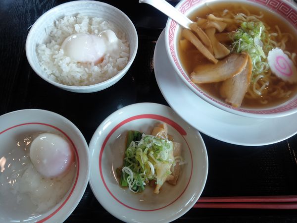 「朝定食Ｃ６００円温玉サービス」@幸楽苑 大宮本郷店の写真