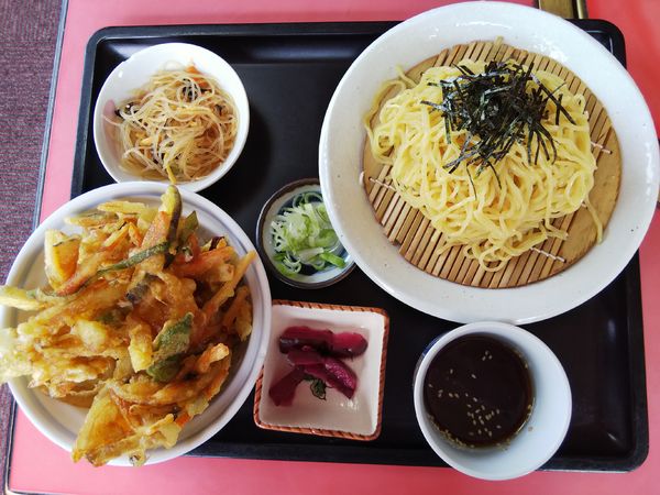「ざる中華定食（かきあげ丼付）」@三幸軒 安茂里店の写真