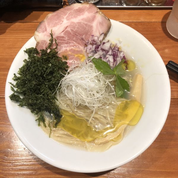 「【限定】冷たい貝出汁そば￥800＋茶漬けセット￥120」@麺屋 真心の写真