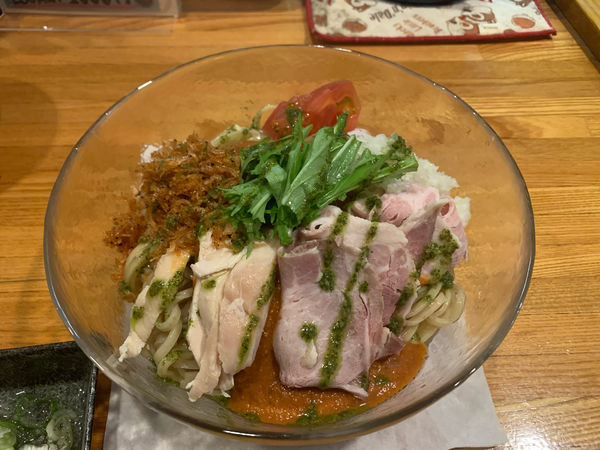 「トマトと赤海老の冷製まぜそば」@麺屋 ひな多の写真