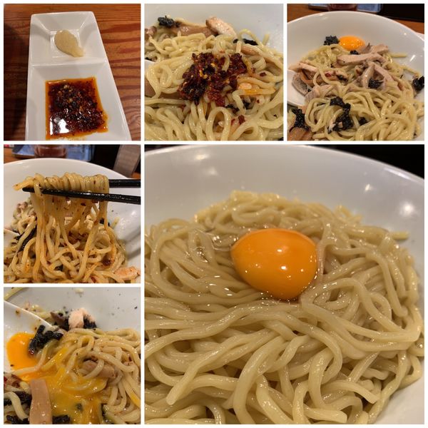 「【試作】冷やし油そば(塩)　900円」@らぁ麺屋 つなぎの写真