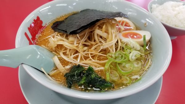 「特製味噌ネギラーメン　味玉トッピング」@山岡家 松本店の写真