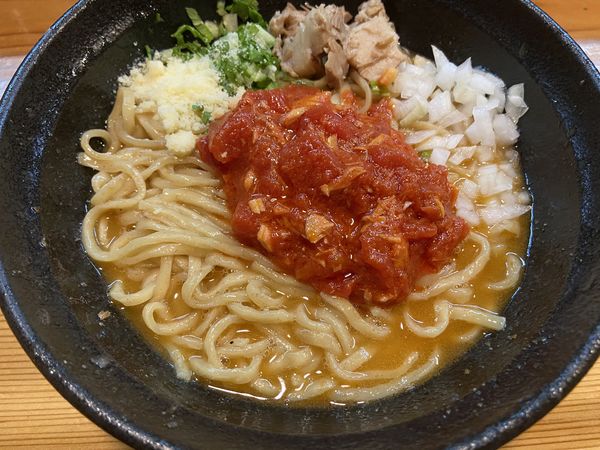 「海老まぜそば(南店Ver.) ：850円」@はりけんラーメン 南店の写真