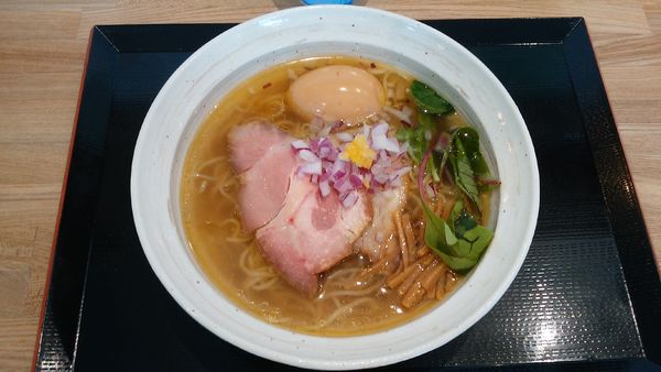 「味玉鶏そば(白)¥880-」@境逸品 鶏そば 山田屋の写真