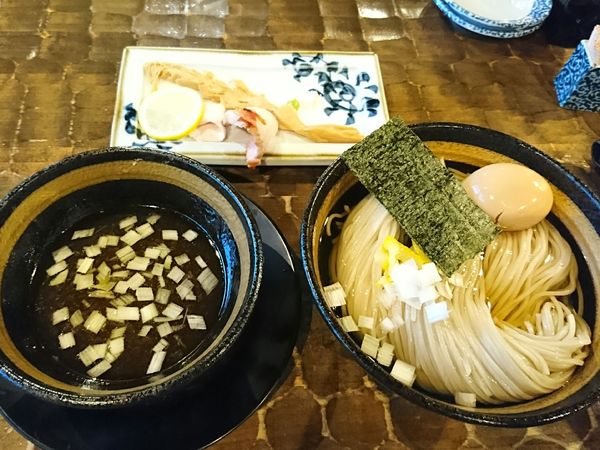 「昆布水 つけ蕎麦」@特級鶏蕎麦 龍介の写真