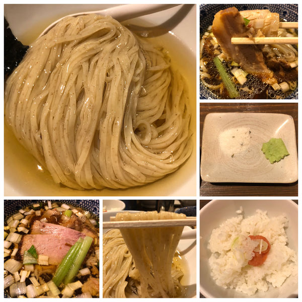 「昆布水つけ麺 (醤油) 950円 明太子ご飯150円」@麺処 青野の写真