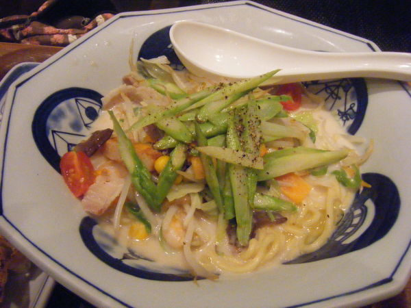 「とくちゃんぽん　グリーンアスパラ」@リンガーハット TOKYO PREMIUM 新橋店の写真