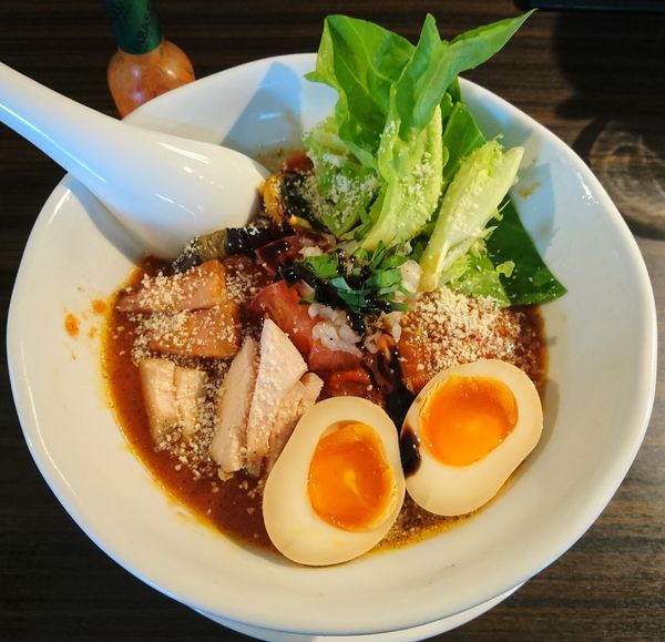 「【限定】完熟トマトの冷やしそば＋半熟煮卵」@麺や 豊の写真