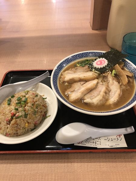 「チャーシュー麺　ミニチャーハン」@大勝軒てつの写真