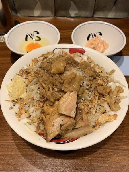 「汁なし 特 1150円 エビマヨ 50円」@ラーメン 雷 東京本丸店の写真