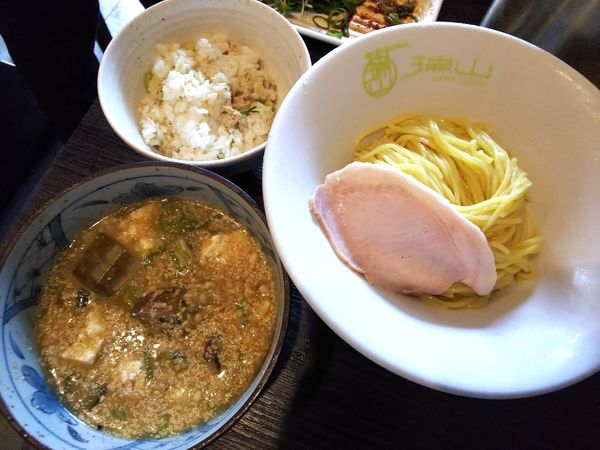 「【限定】焼き鯖の冷や汁つけ蕎麦（鯖飯割り付き）　850円」@中華蕎麦 瑞山（ZUIZAN）の写真