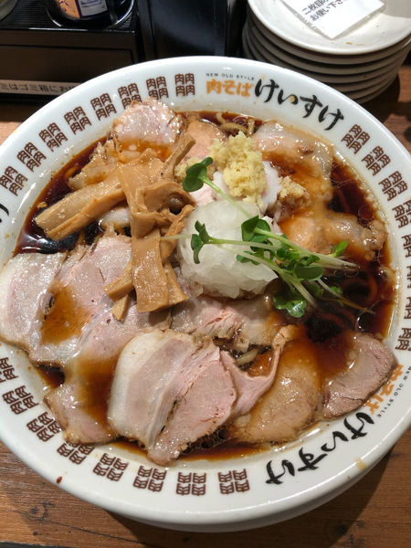 「しょうゆ肉そば 820円」@NEW OLD STYLE 肉そば けいすけの写真