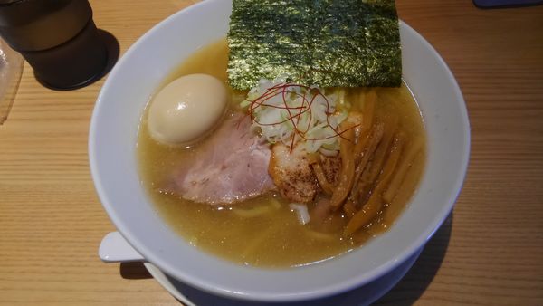 「とんしお味玉のせ　850円」@麺屋 辰巳の写真