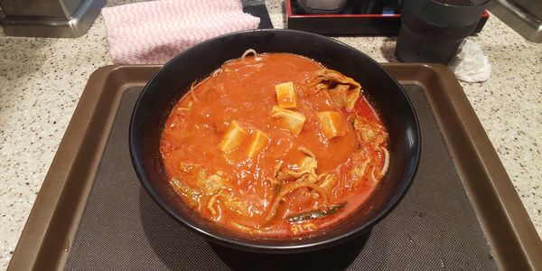 「辛辣そば」@名代 富士そば 北千住東口店の写真