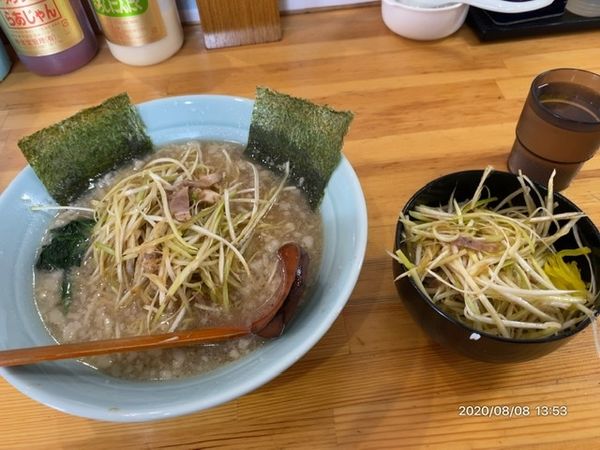 「ネギラーメン中＋ネギ丼」@ラーメンショップ 椿 上彦川戸店の写真