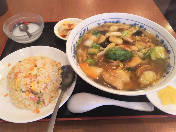 「五目そば定食¥800」@一心飯店の写真