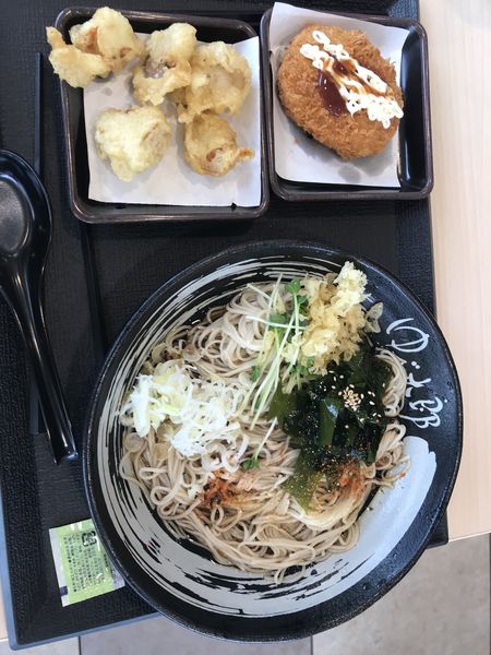 「帆立天そば　560円」@ゆで太郎 加須上種足店の写真