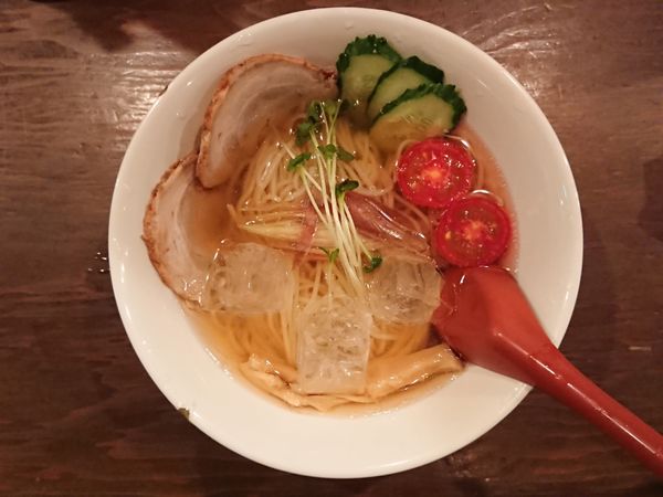 「【夏季限定】冷やしラーメン」@ラーメン 唐そば 渋谷2丁目店の写真
